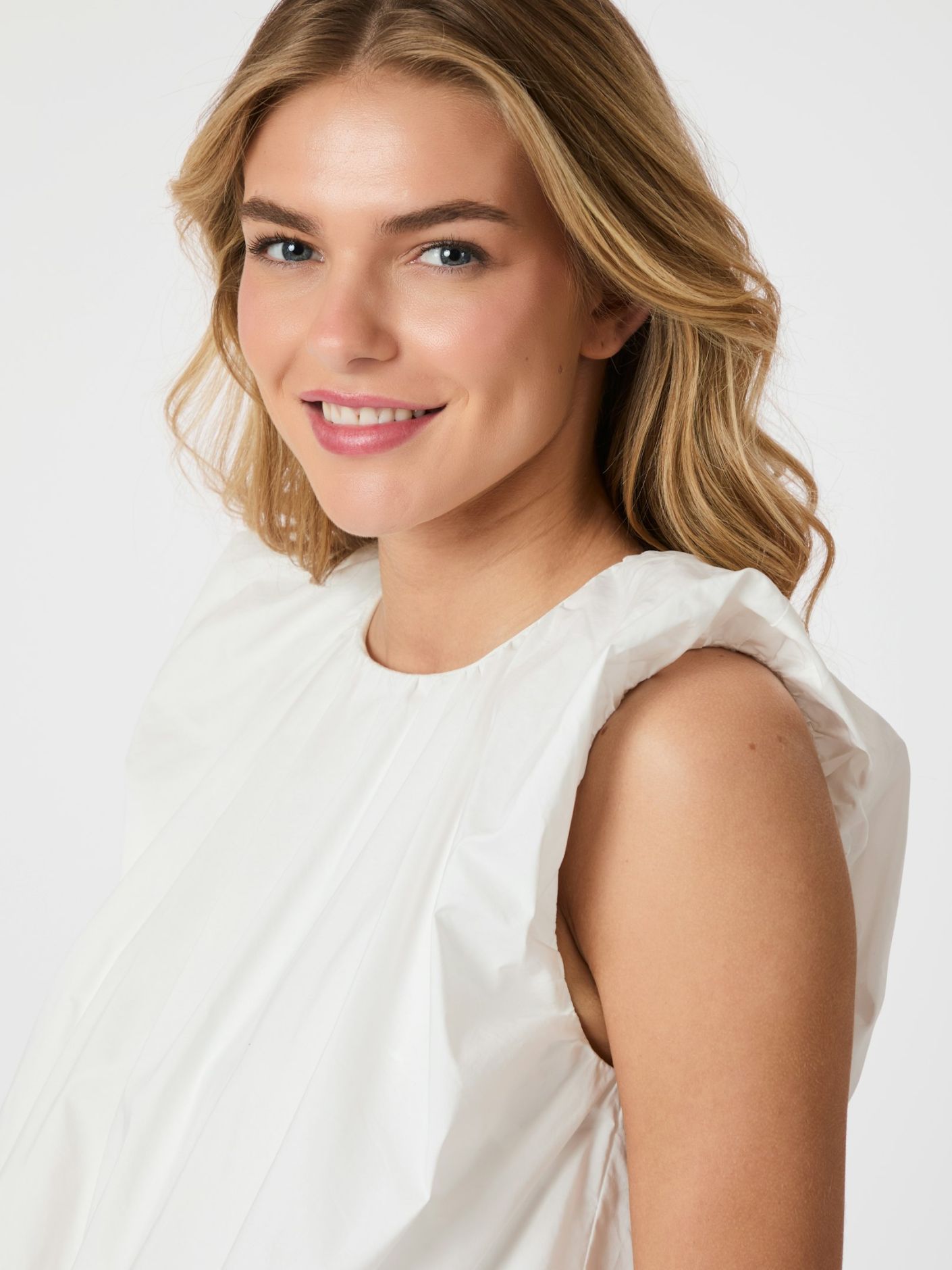 Ivania Poplin Top White