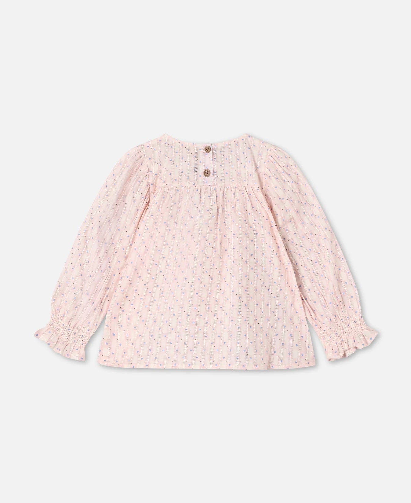 Zorro Ls Bow Blouse Icy Pink Check AOP
