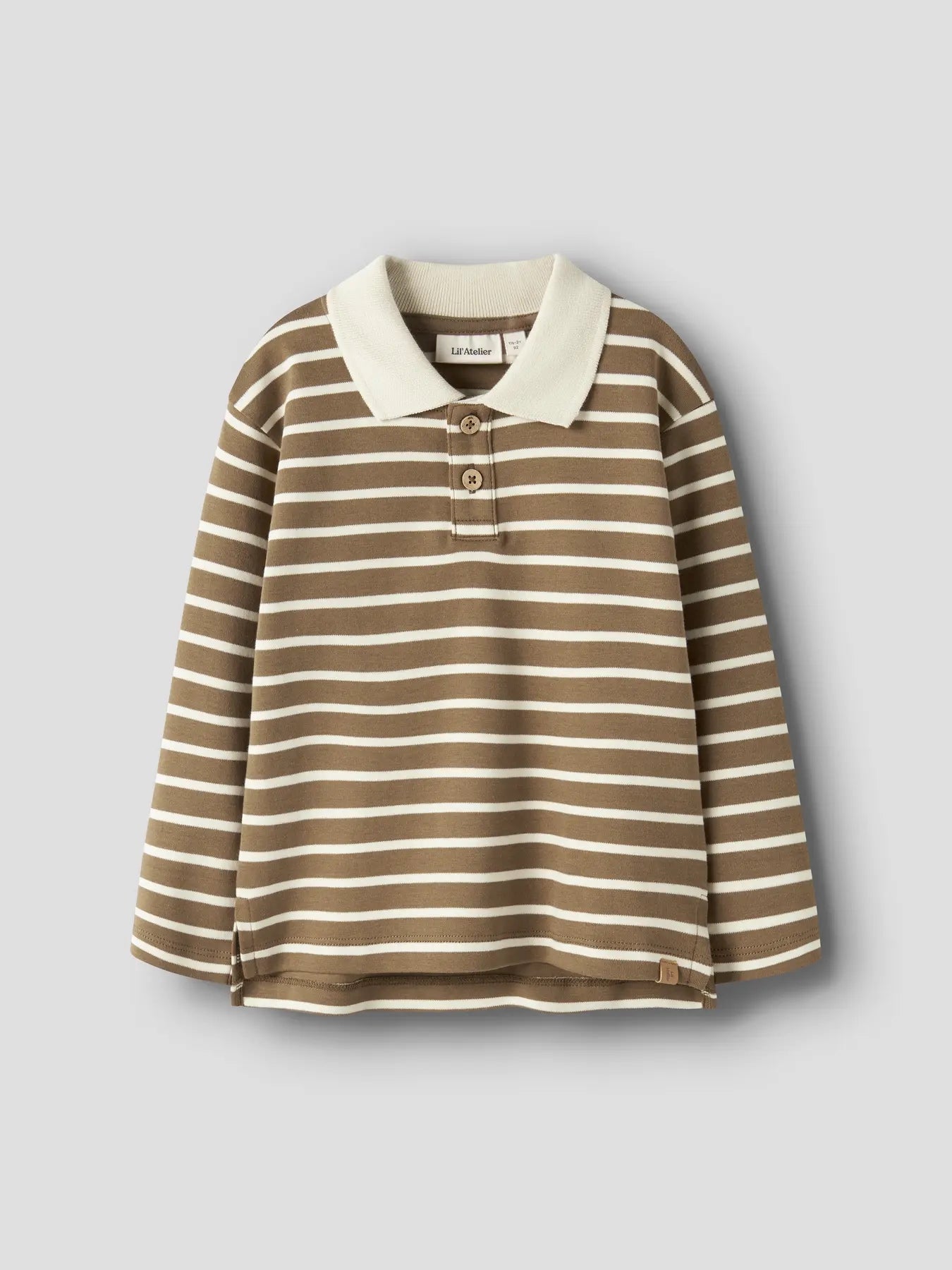 Limia Ls Loose Polo Top Turtledove/Kangaroo