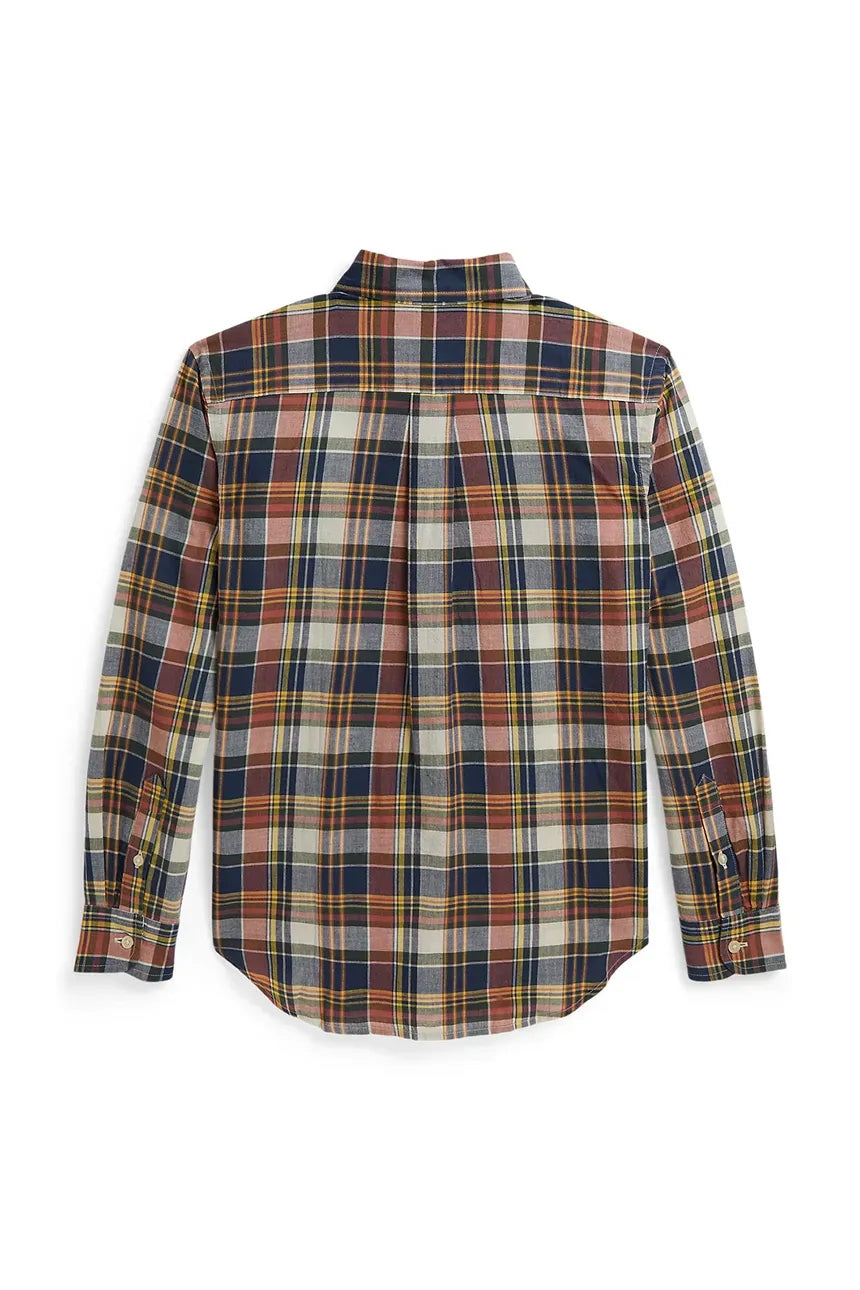 Woven Sport Shirt Classics Navy Yellow Multi