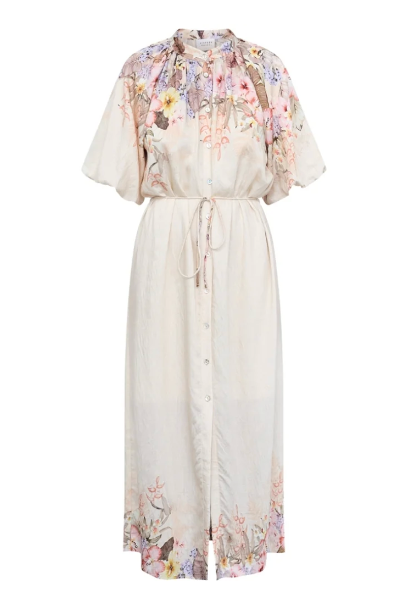 Elice Dress Flower Border