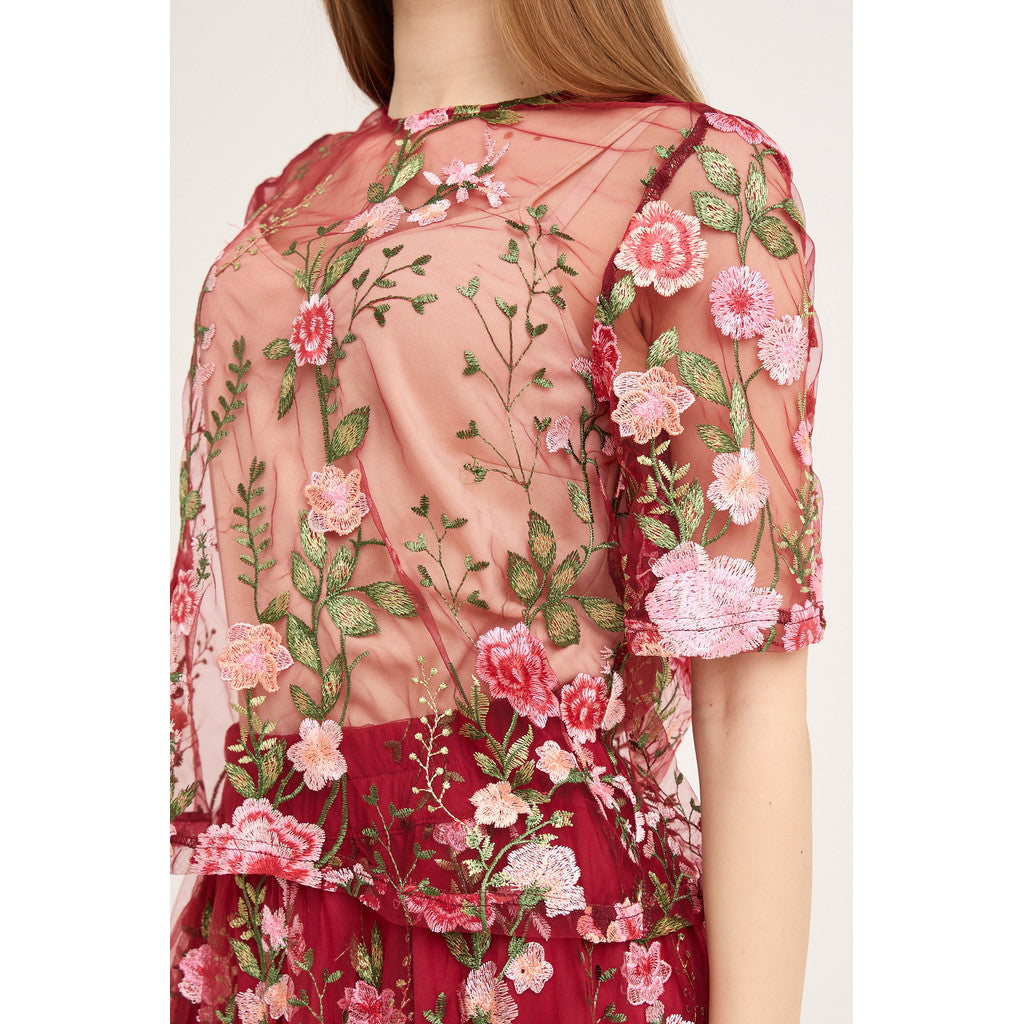 Fuschia Blouse Bordeaux/Rose