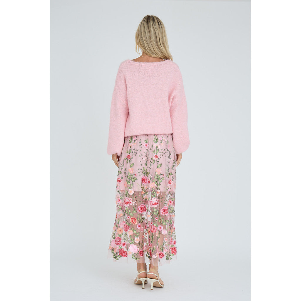 Fuschia Skirt Rose Red