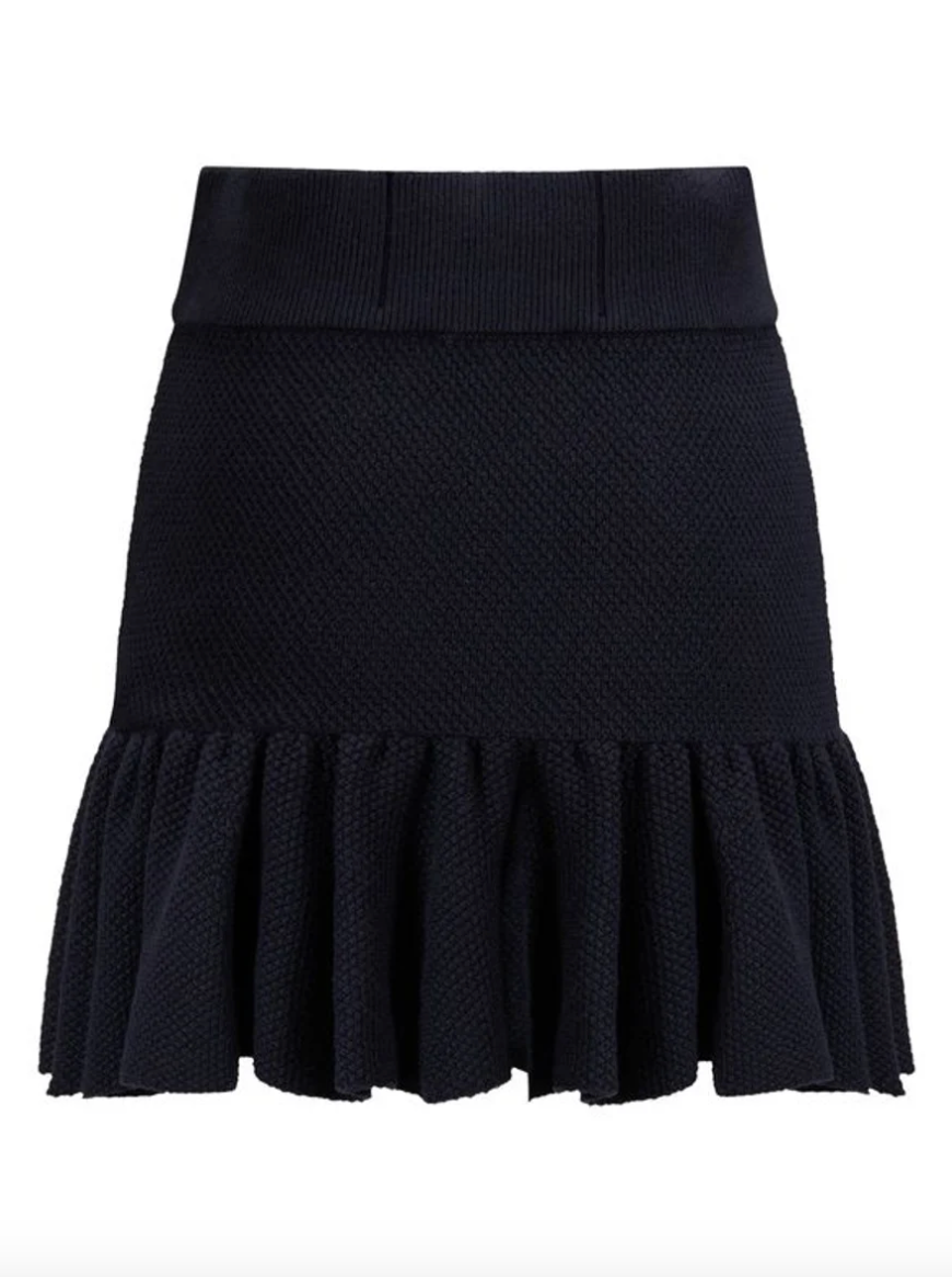 Flora Cotton Skirt Navy