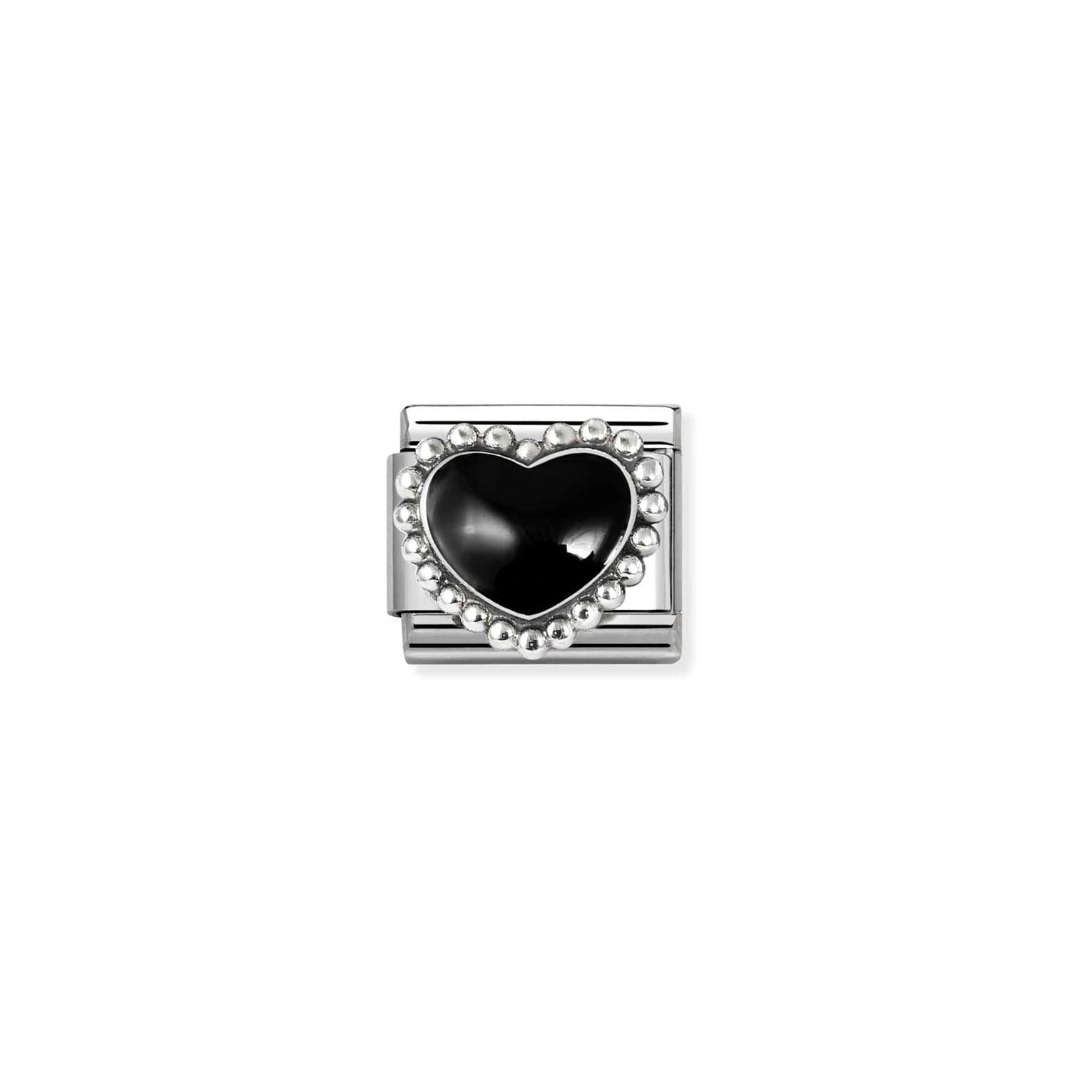 Black Raised Heart