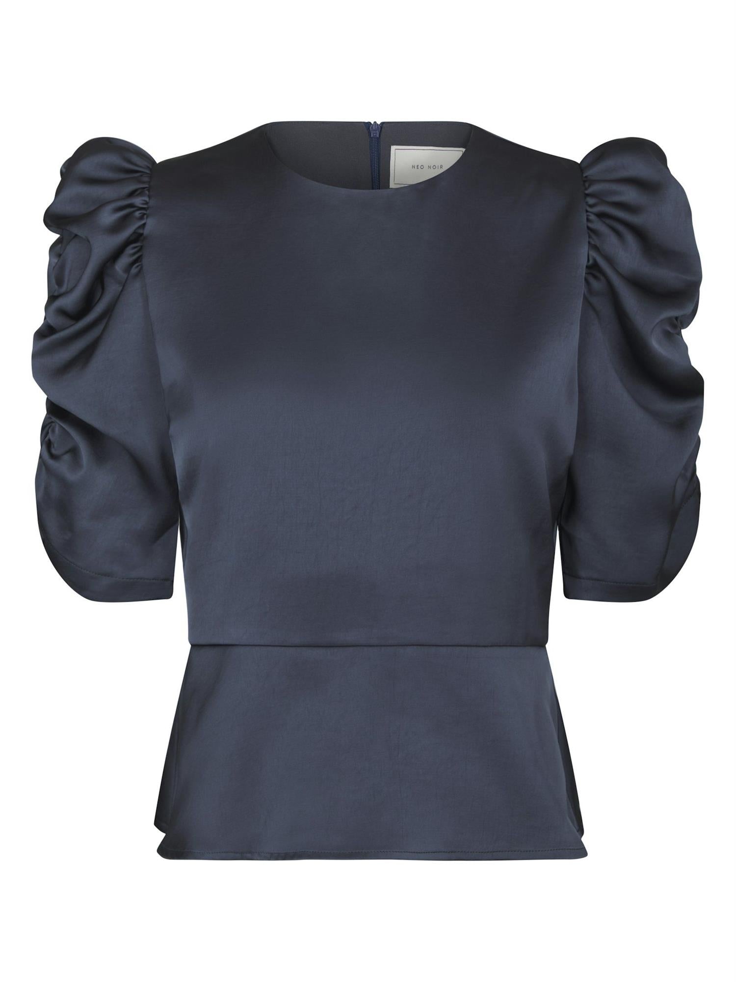 Benua Heavy Sateen Blouse Midnight Blue