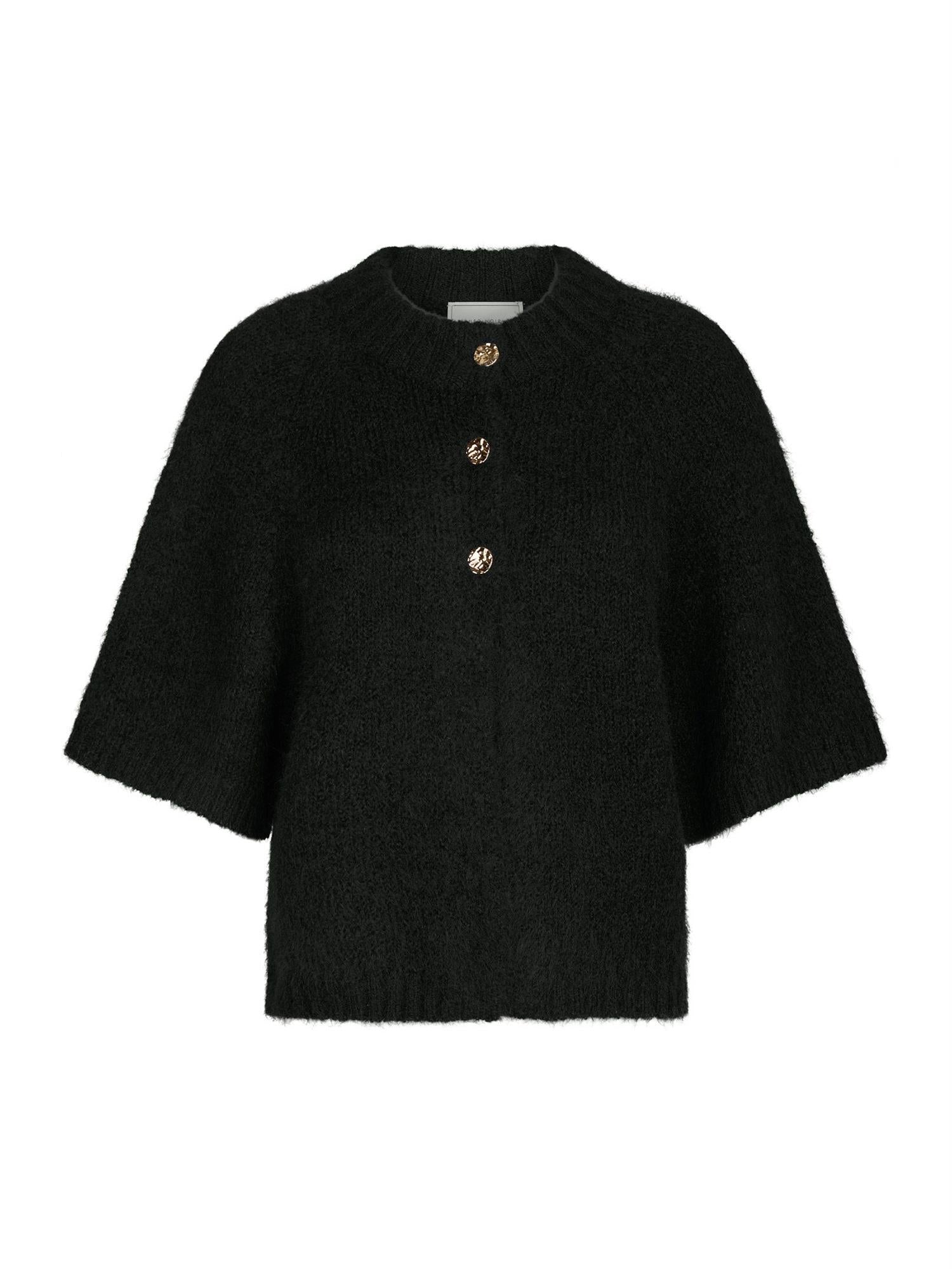 Benuta Fluffy Knit Cardigan Black