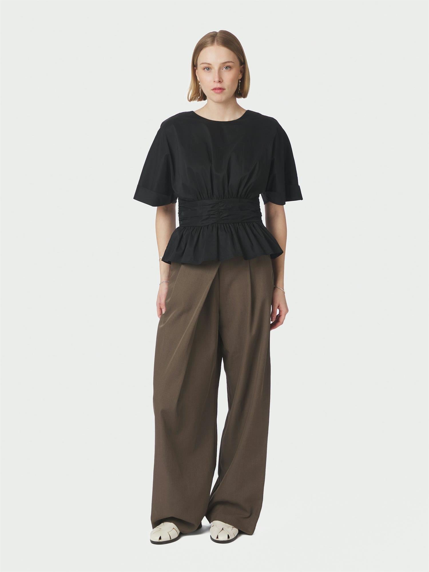 Annegret Poplin Blouse Black