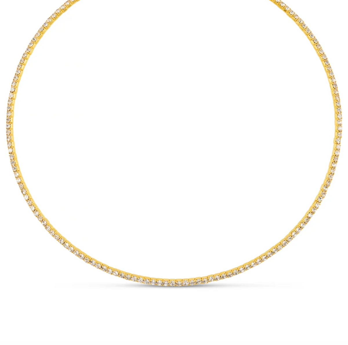 Torque Collar Tennis Necklace