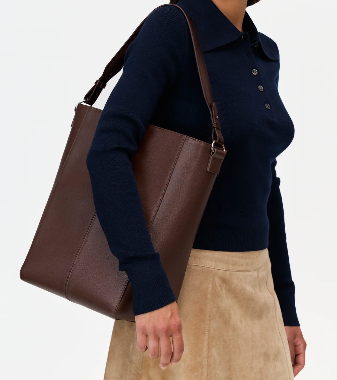 Casset Saffiano Dark Brown