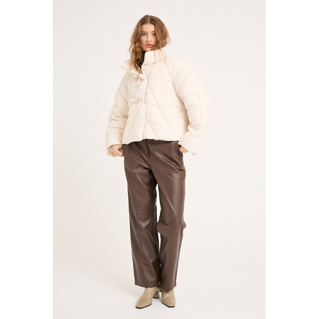 Bowy Puffer Jacket Off White