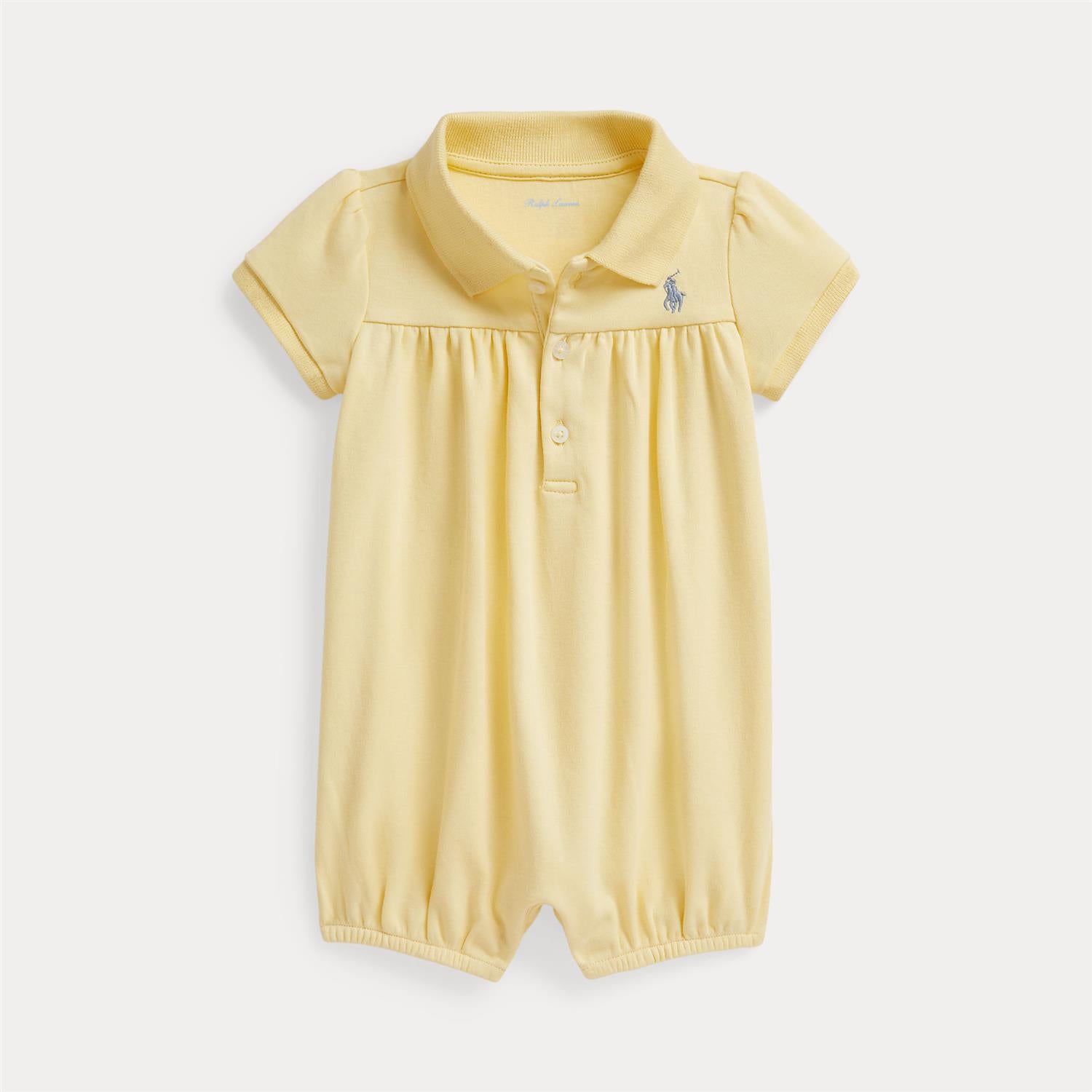 Cotton Interlock Polo Bubble Shortall T-Bird Yellow/Blue PP