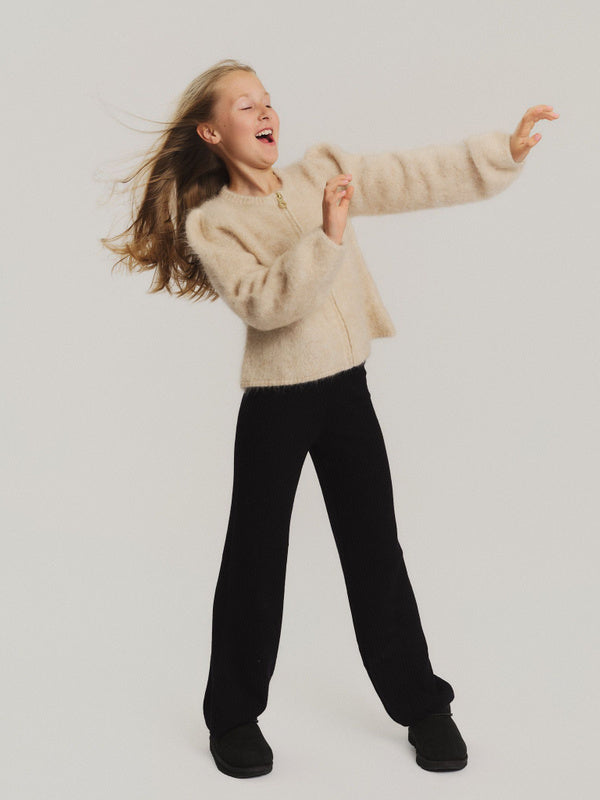 KIDS Alba Chunky Cardigan Light Beige Melange