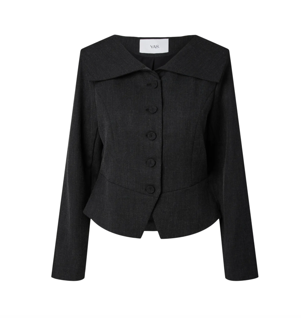 YASDAISY LS Blazer Dark Grey Melange