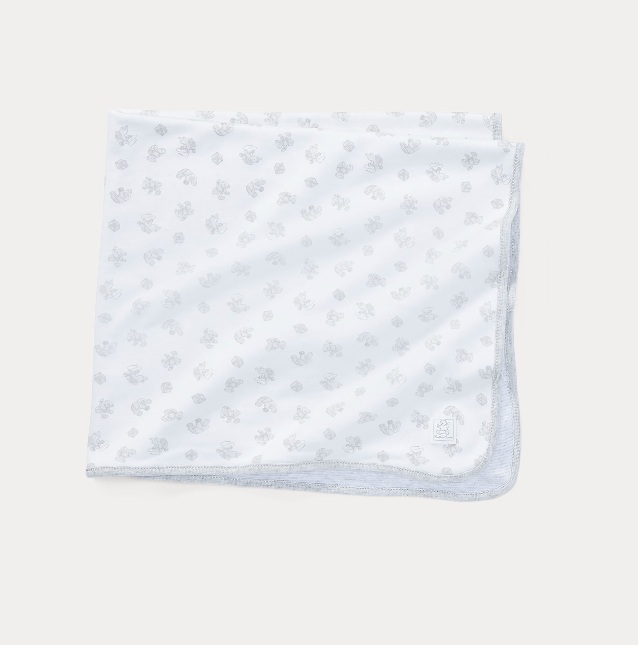Polo Bear Cotton Blanket Paper White Multi