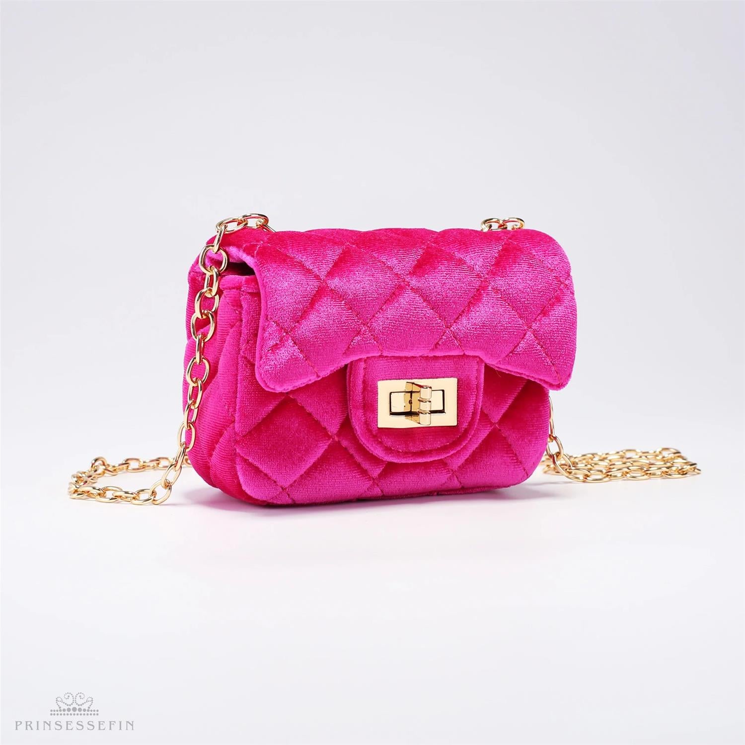 Isadora Velvet Handbag Raspberry Rose - Small