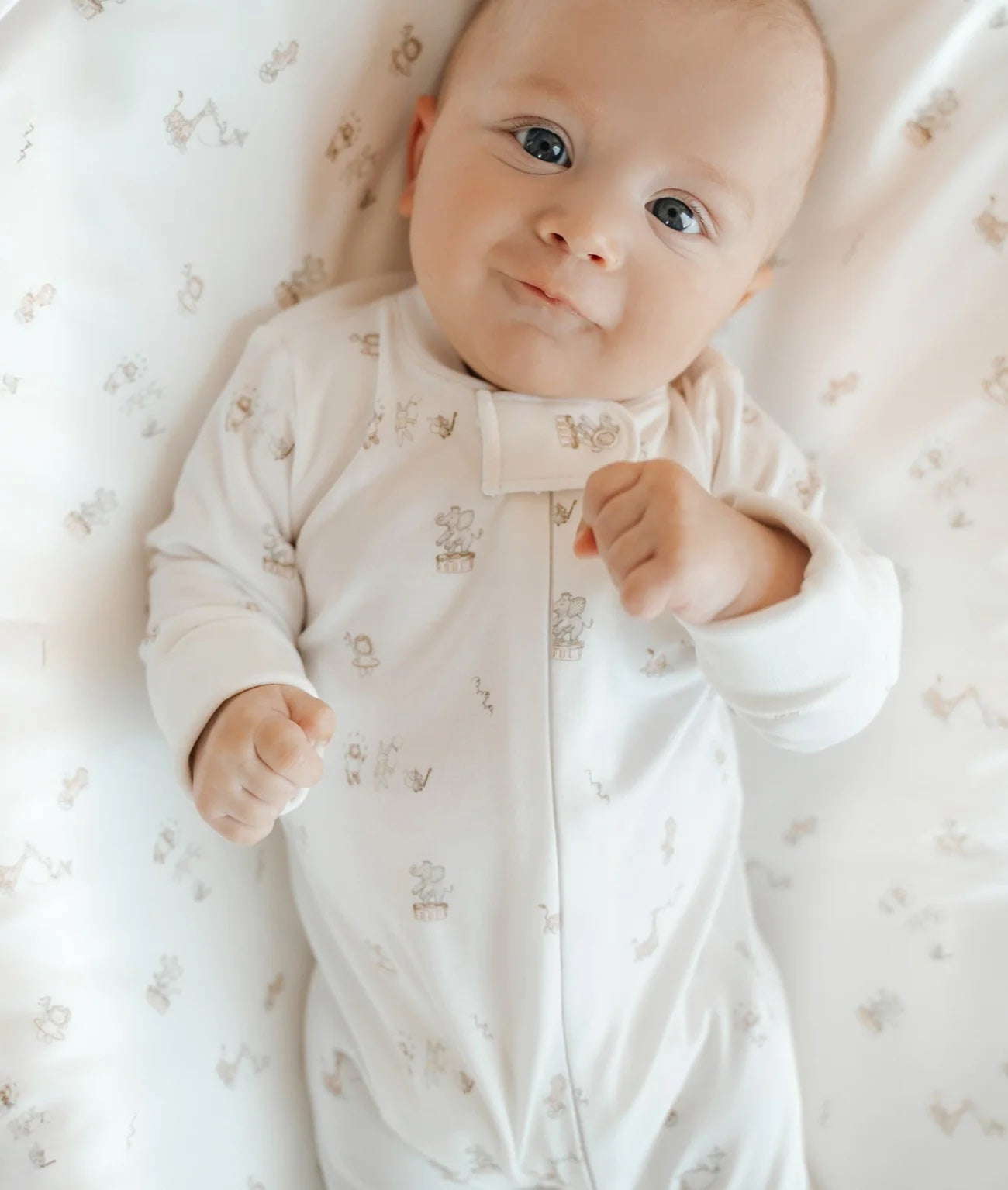 Celebration Parade Zipper Footie White