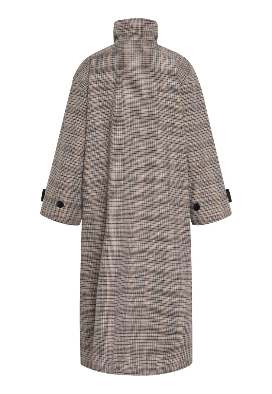 Dar Long Coat Brown Check