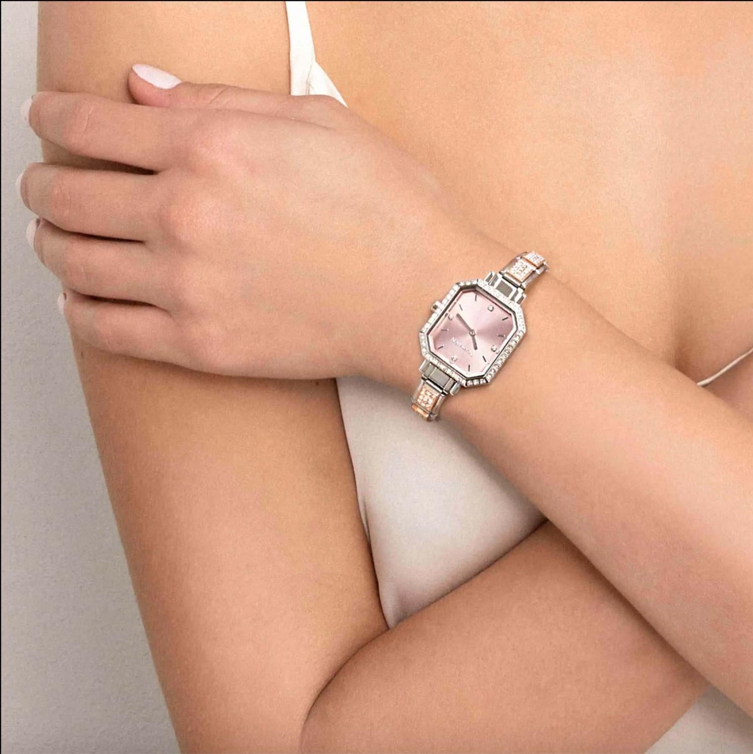 Time Watch Steel Pastel Pink