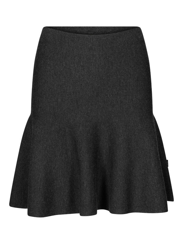 Triny Merino Skirt Dark Grey Melange