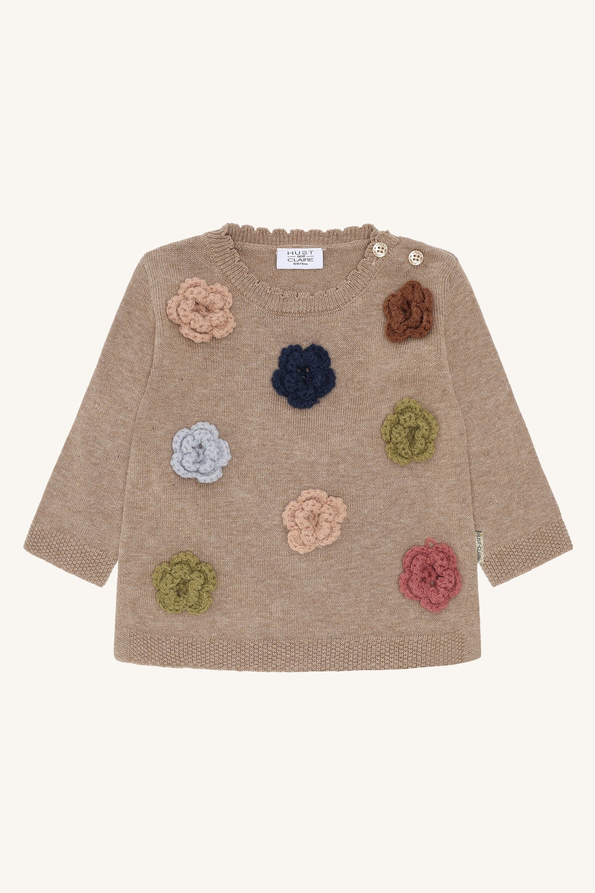 Pusle Genser Blomster Biscuit