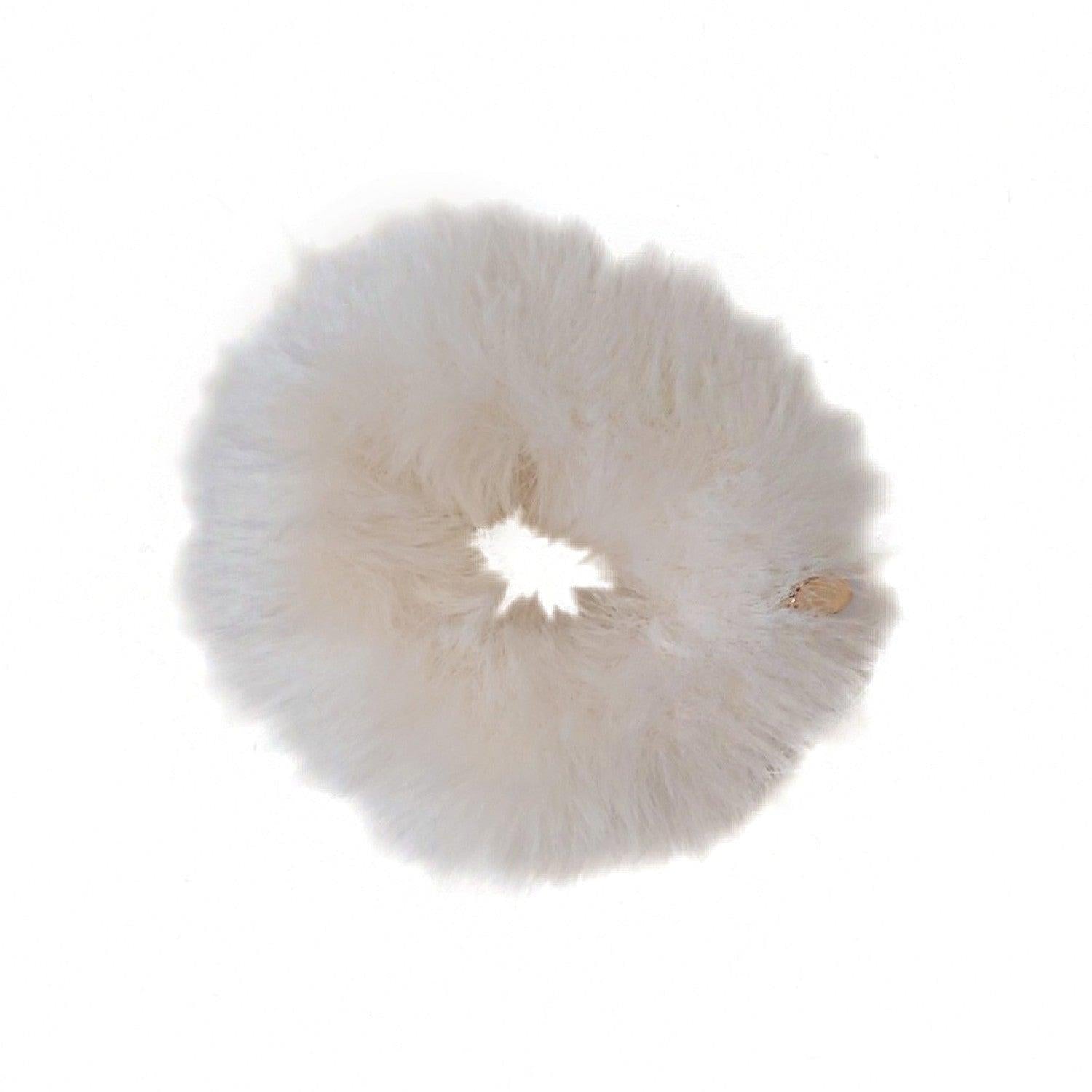 Hårstrikk Fuskepels Hvit