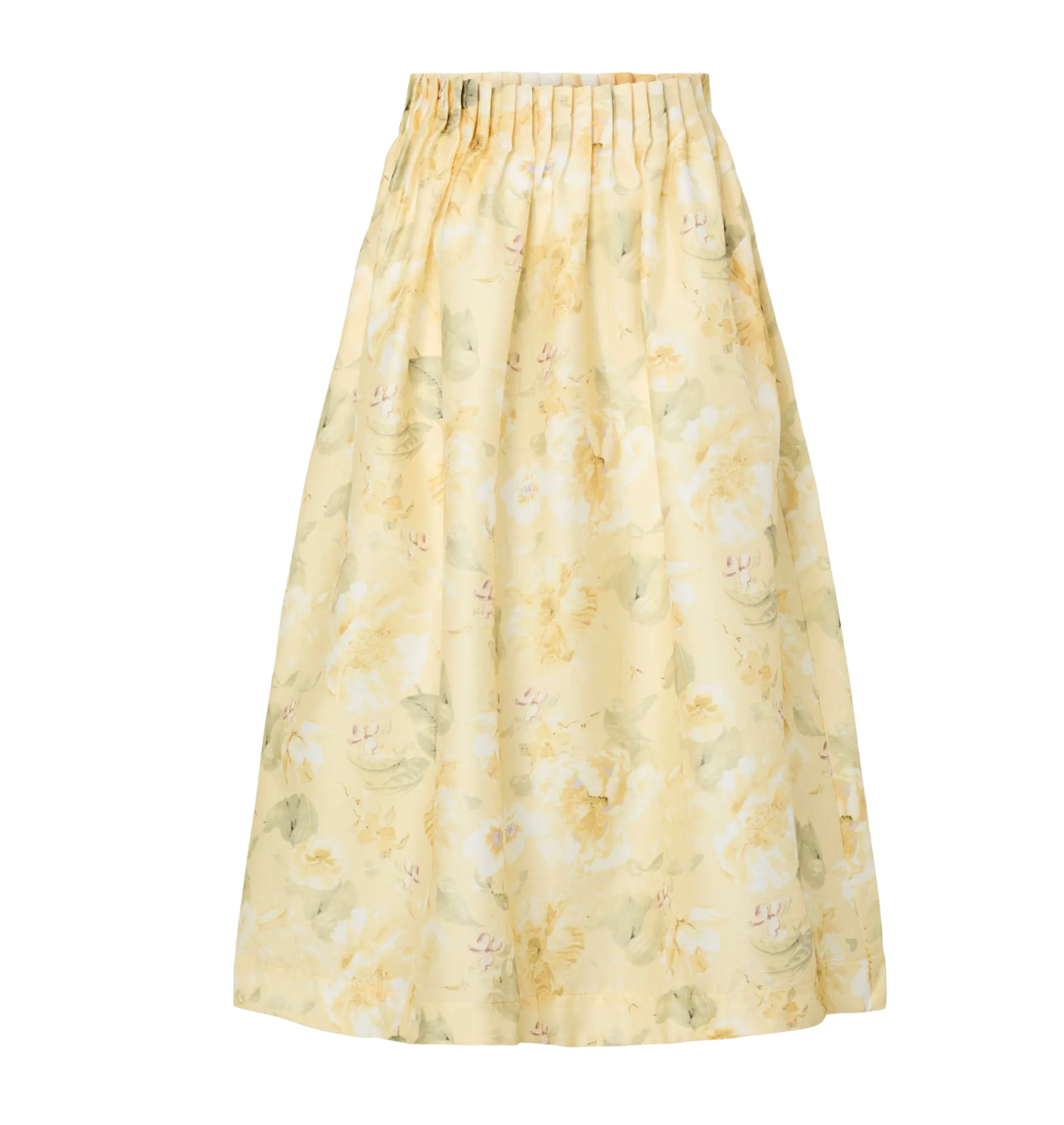 YASLEMON Ankle Skirt Pale Banana Lemon Print