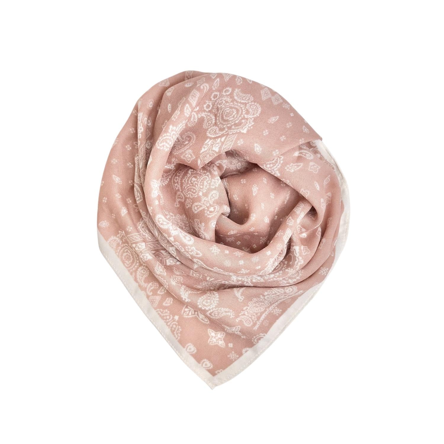 Bomull/Viskose Skjerf Rosa/Creme #40