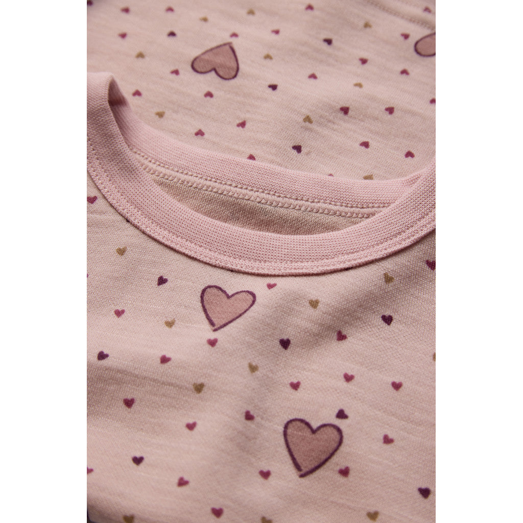 Abba Hearts Puff Dusty Rose