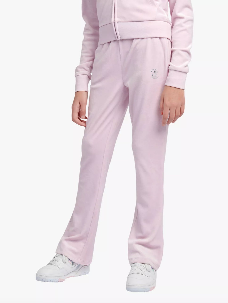 Diamante Velour Bootcut Jogger Lavender Fog