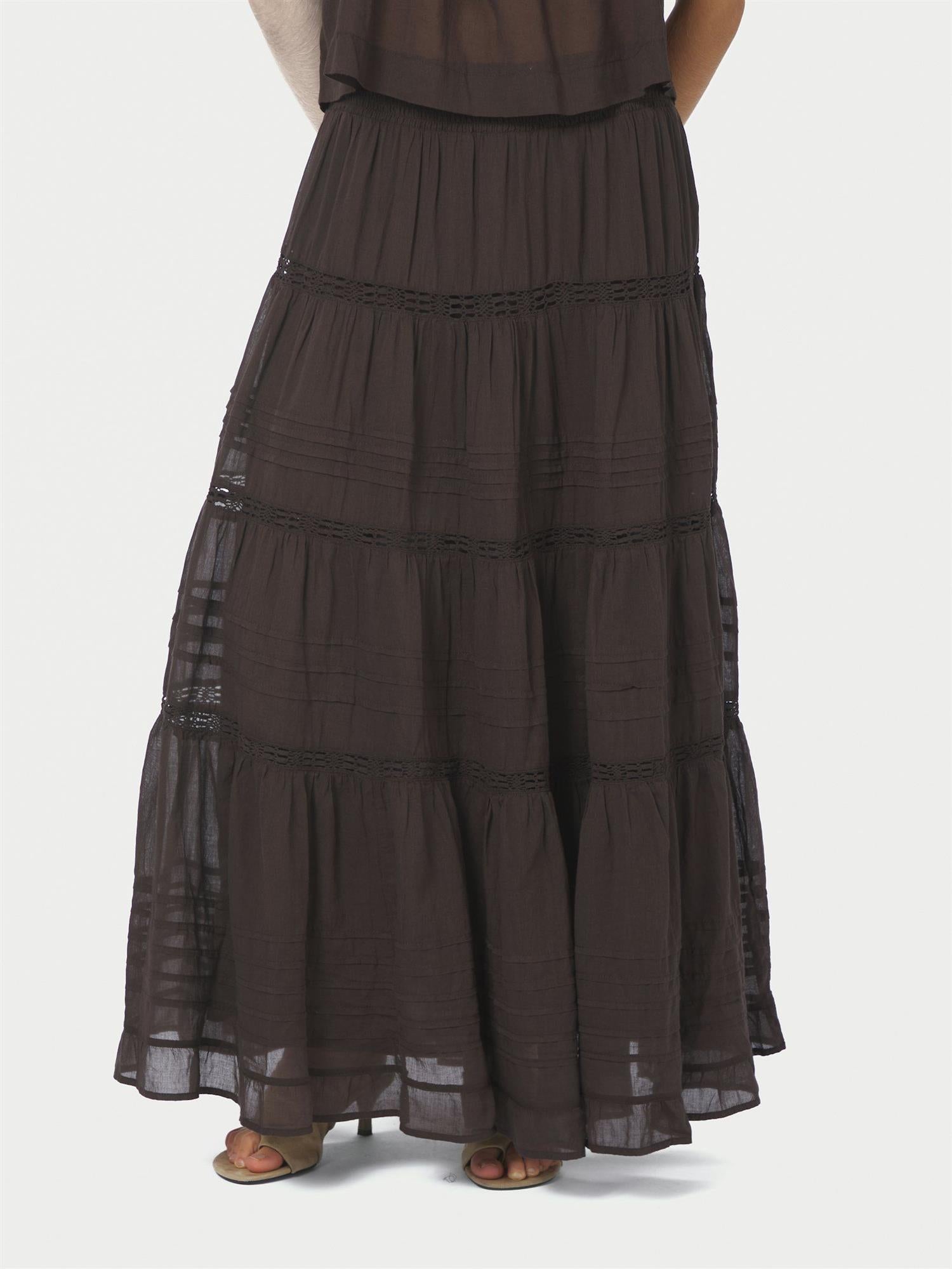 Felicia Voile Skirt Brown