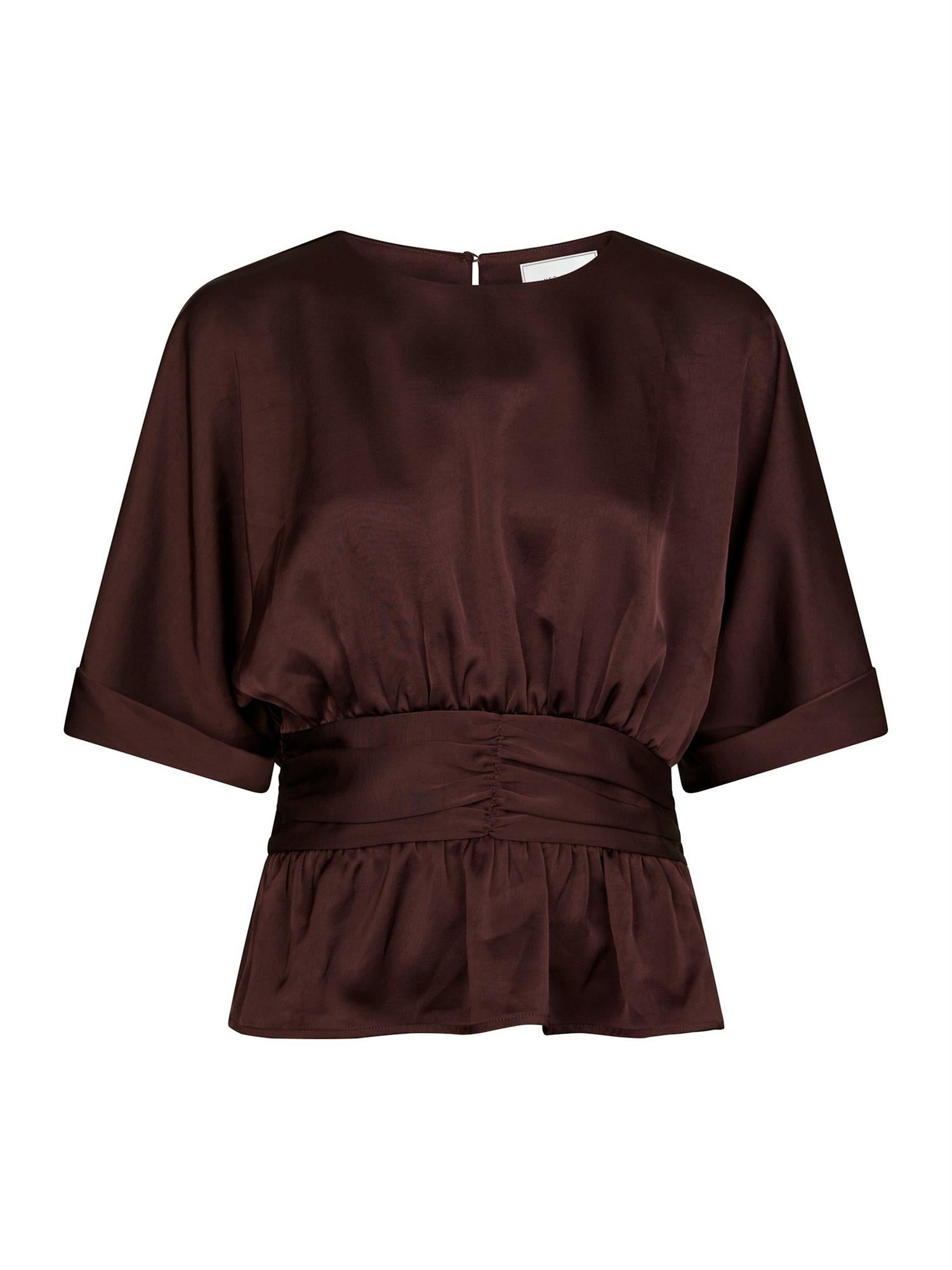Annegret Heavy Sateen Blouse Burgundy