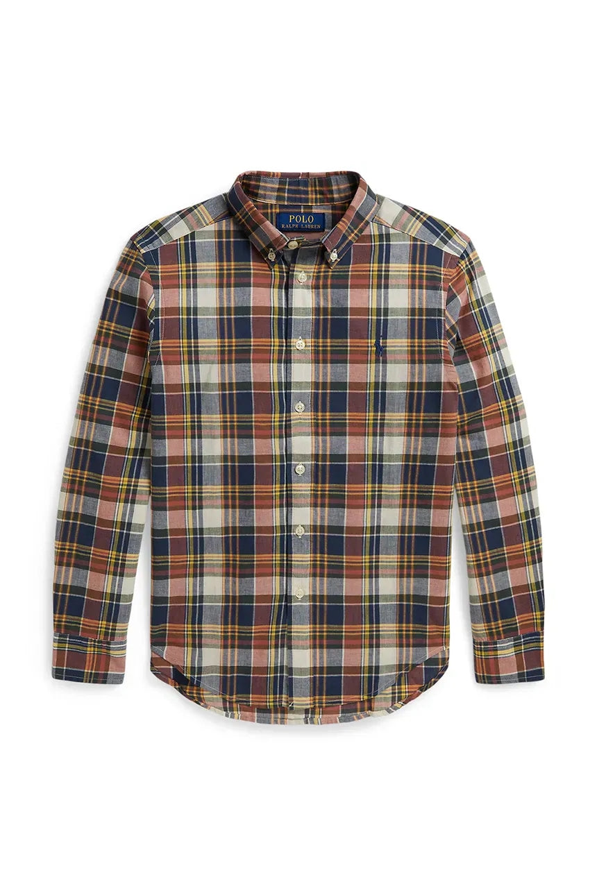 Woven Sport Shirt Classics Navy Yellow Multi