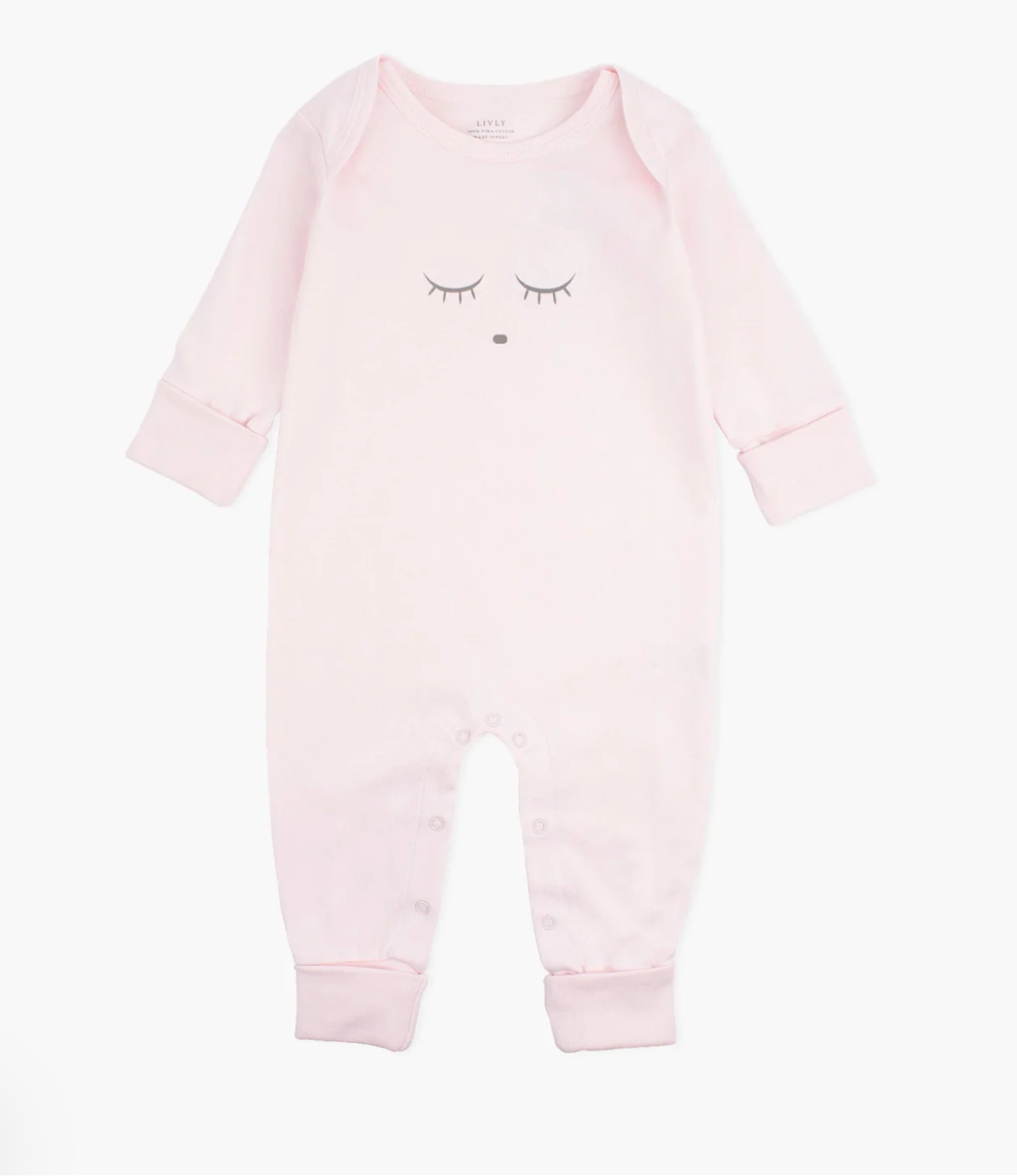 Sleeping Cutie Coverall Baby Pink