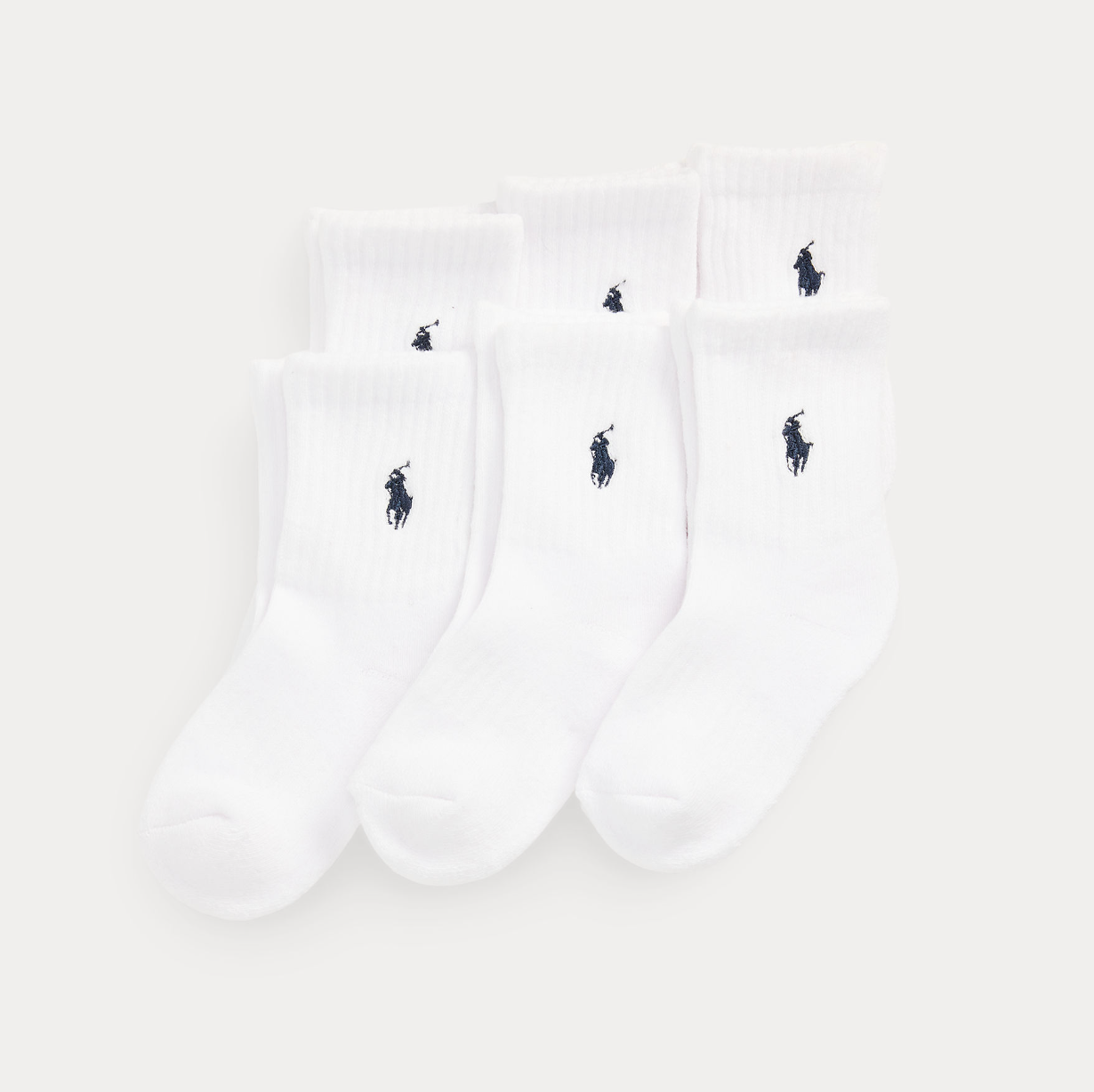 Athletic Crew Sock 6-pack 4-7år