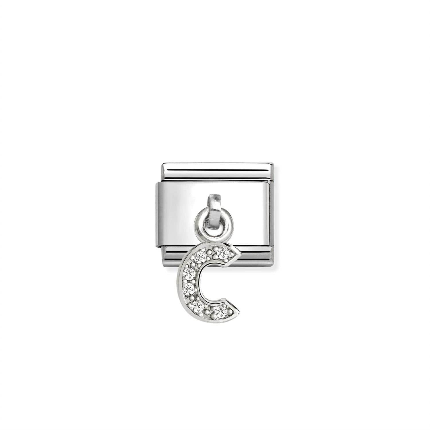 Link Initial Letter Charms Silver