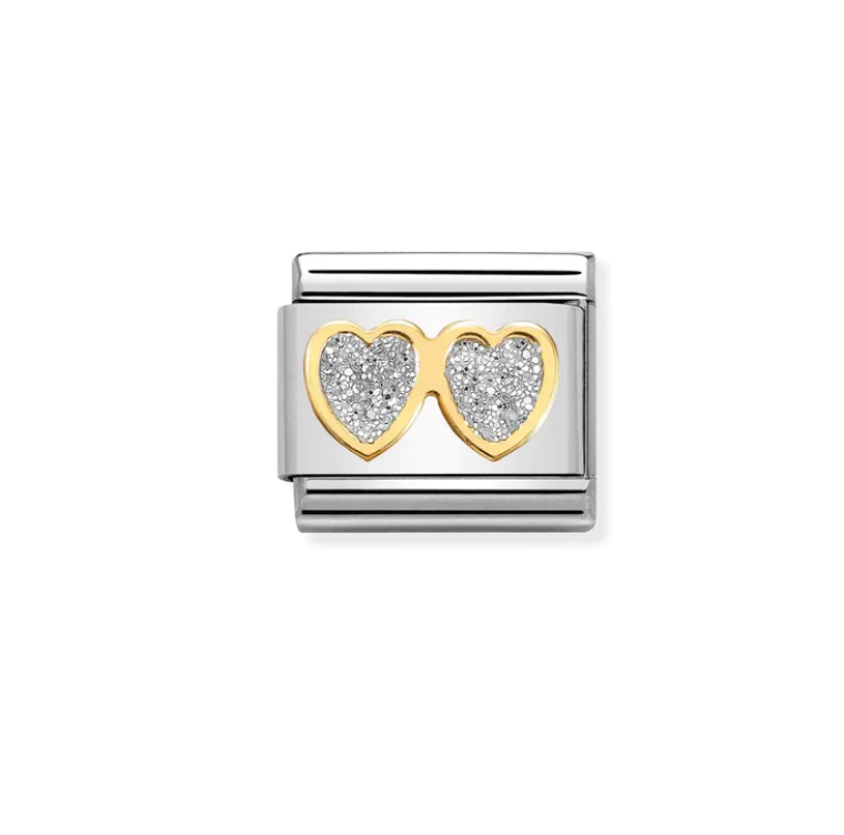 Glitter Double Heart