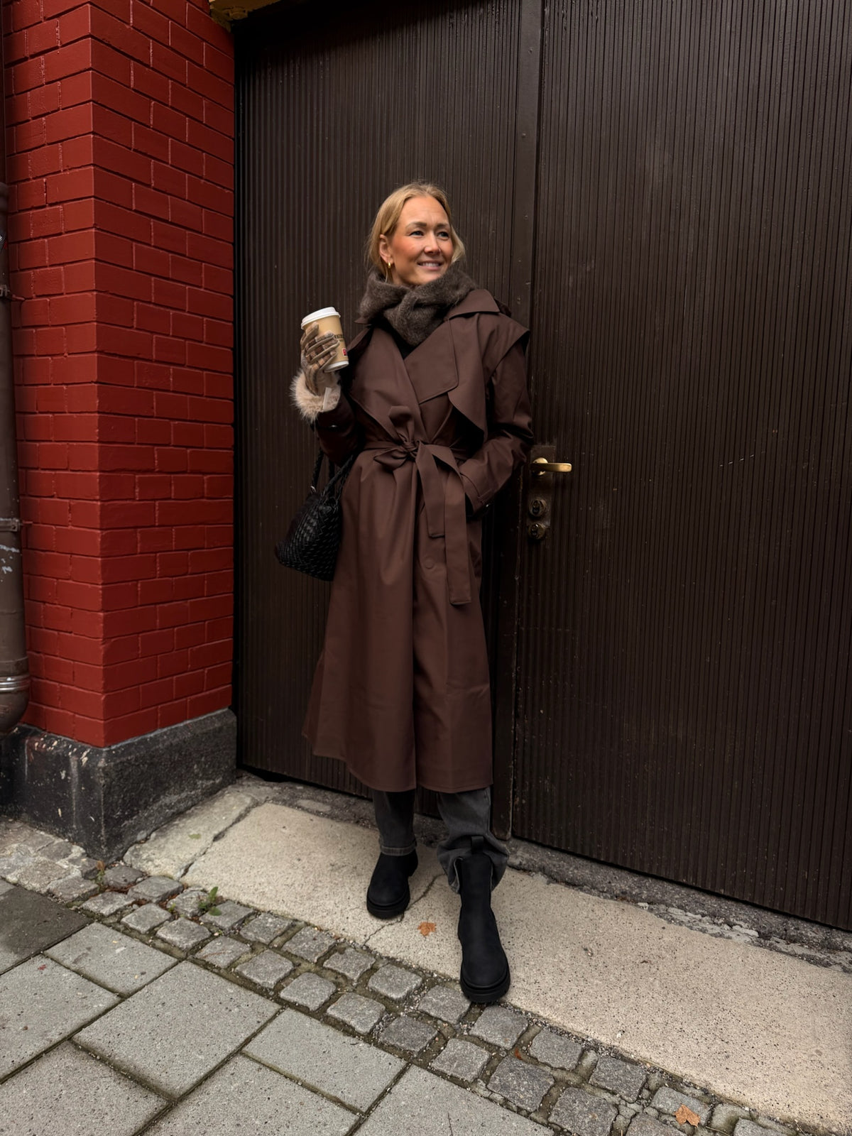 Regndråpe Trench Coat Brown