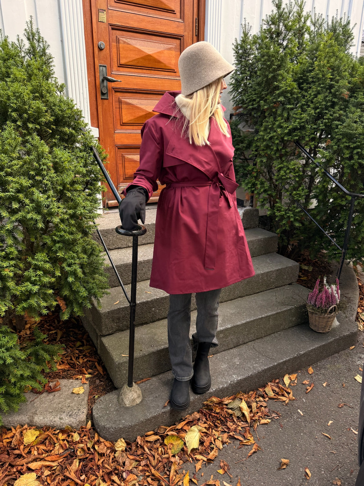 Yr'en Coat Wine Red
