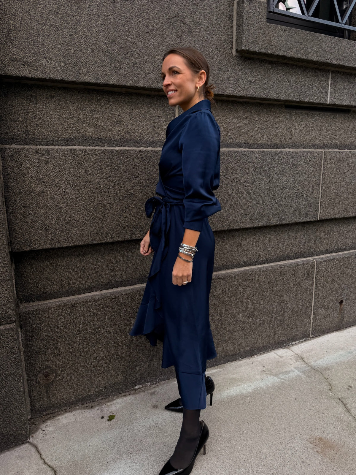 Iza Midi Dress Navy