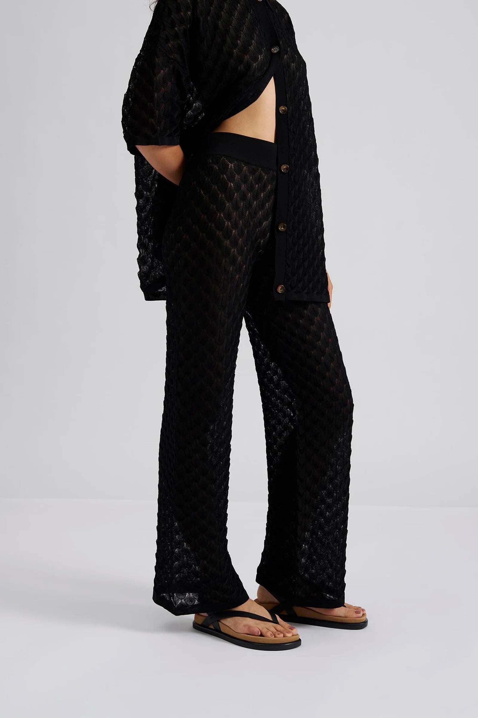 Alissa Knitted Pants Black