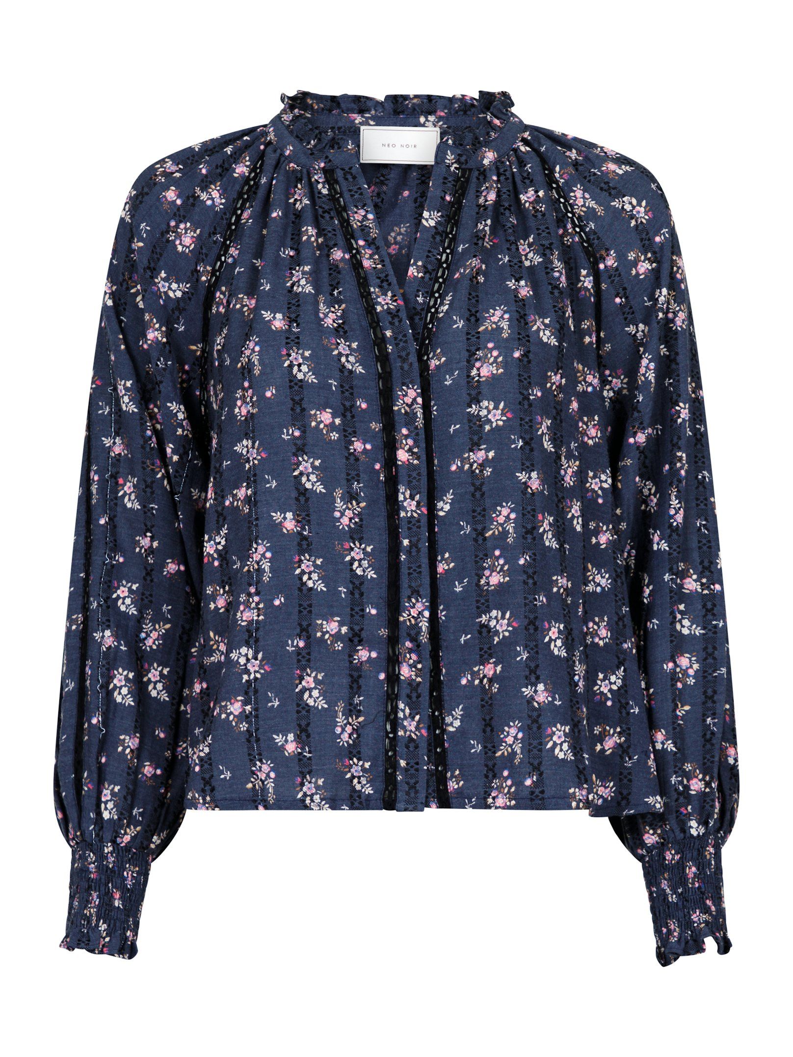 Stimma Delicate Floral Blouse Dusty Navy