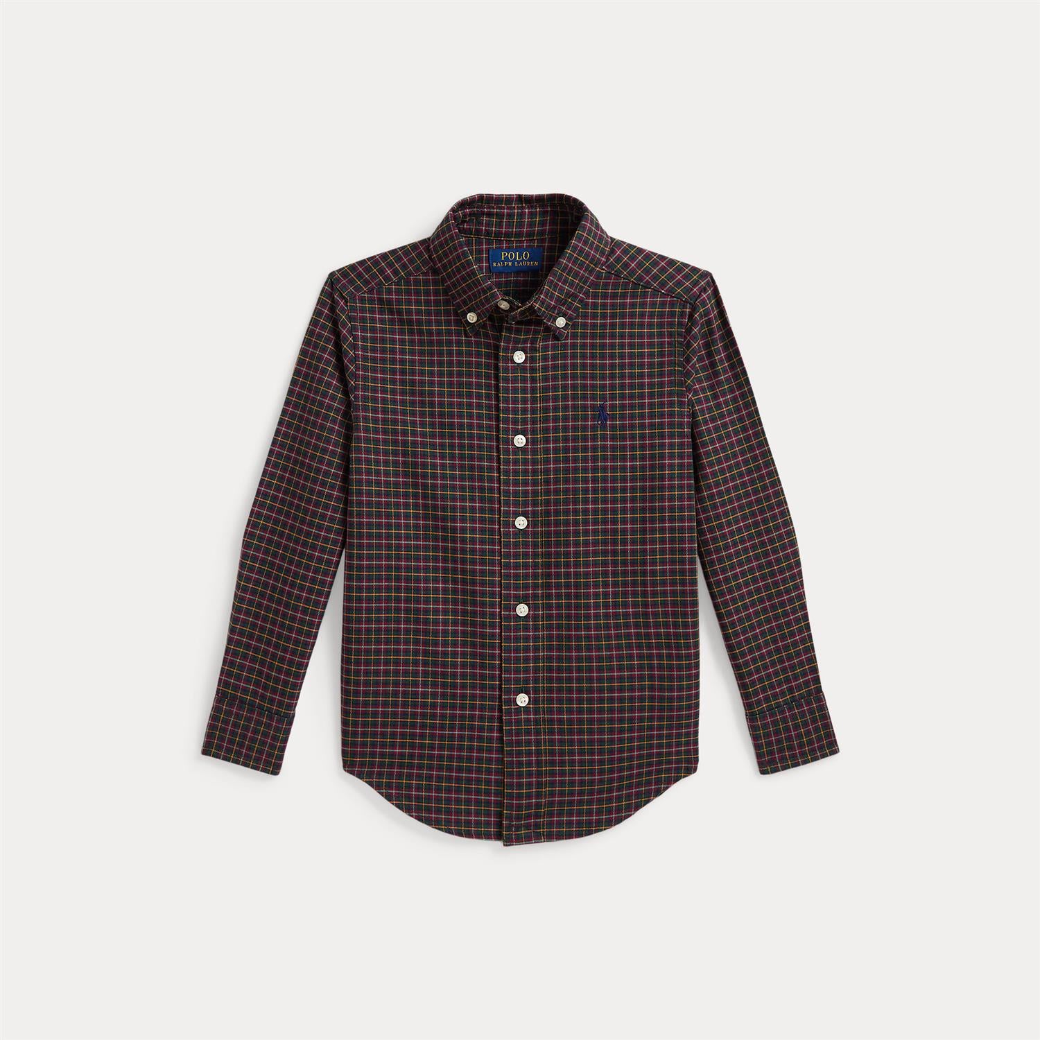 Classic Oxford Sport Shirt Green Navy Multi
