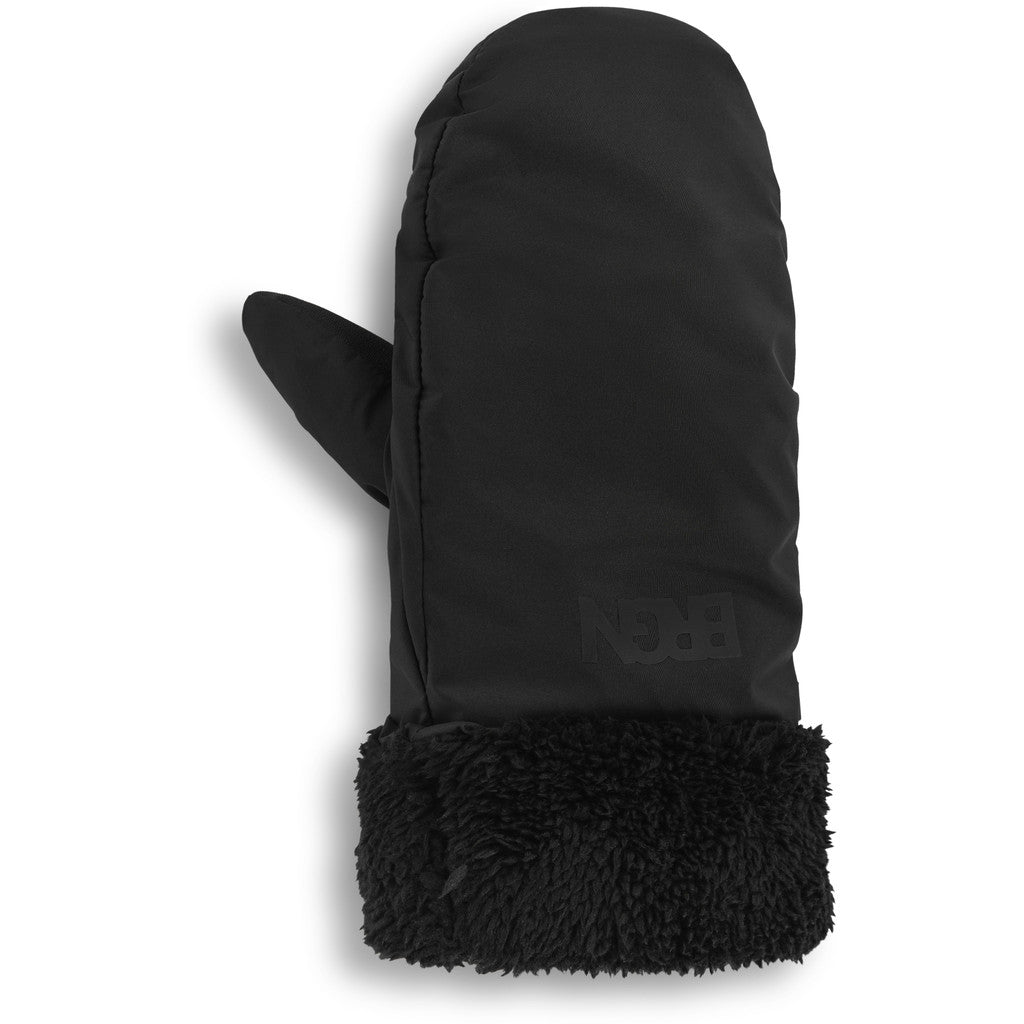 BRGN Puffer Mittens New Black