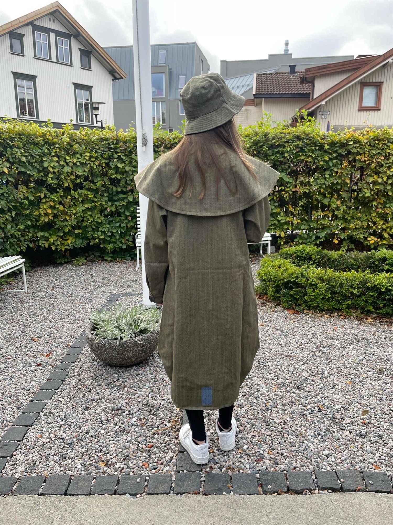 Tyfon Coat Green Tweed