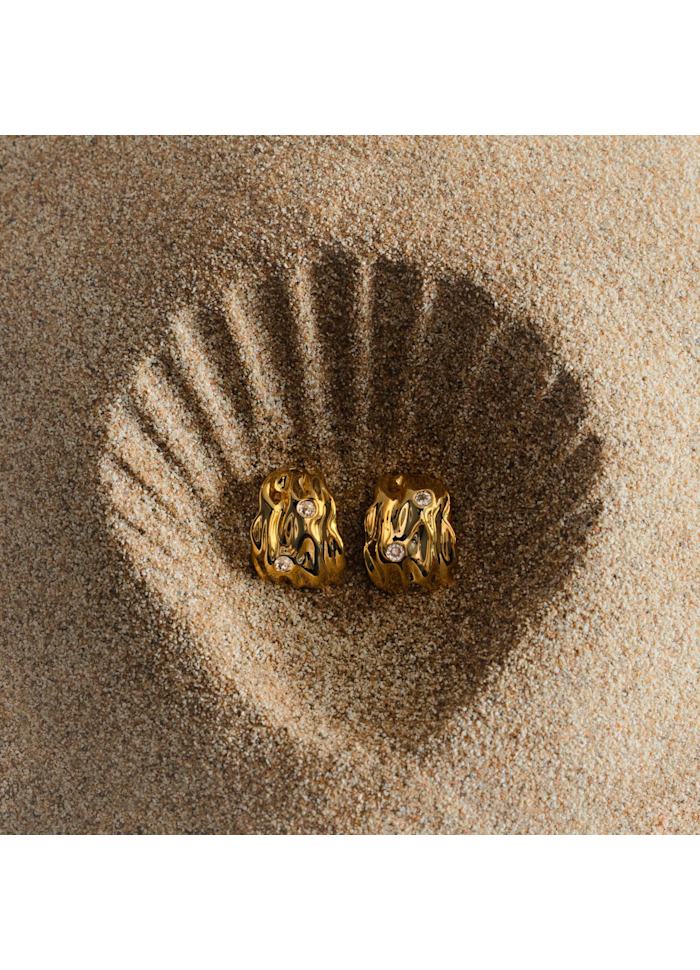 Molten Tapered Crystal Earrings