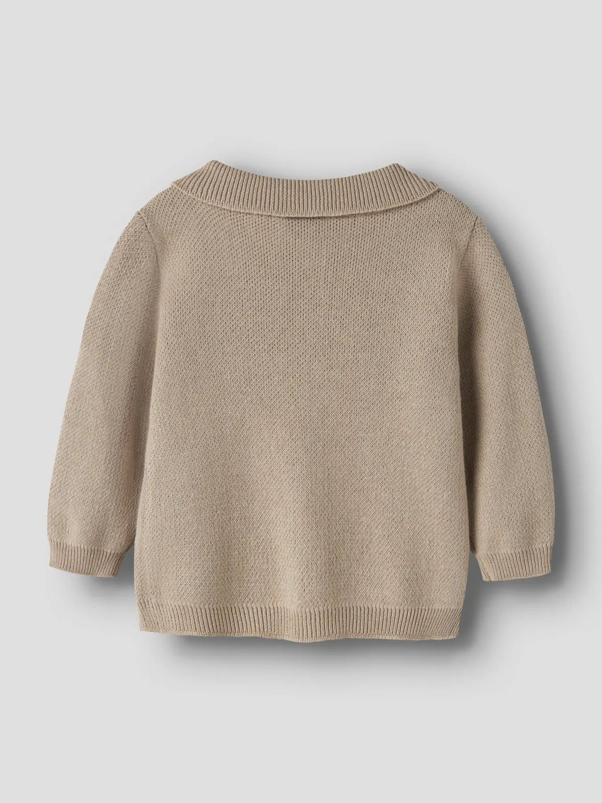 Ronan Ls Knit Polo Card White Pepper