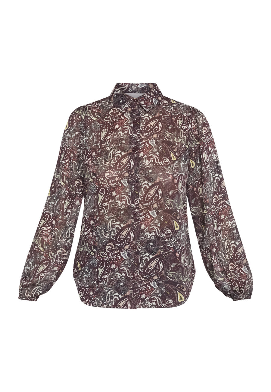 Ebbey Shirt Bordeaux/Paisley