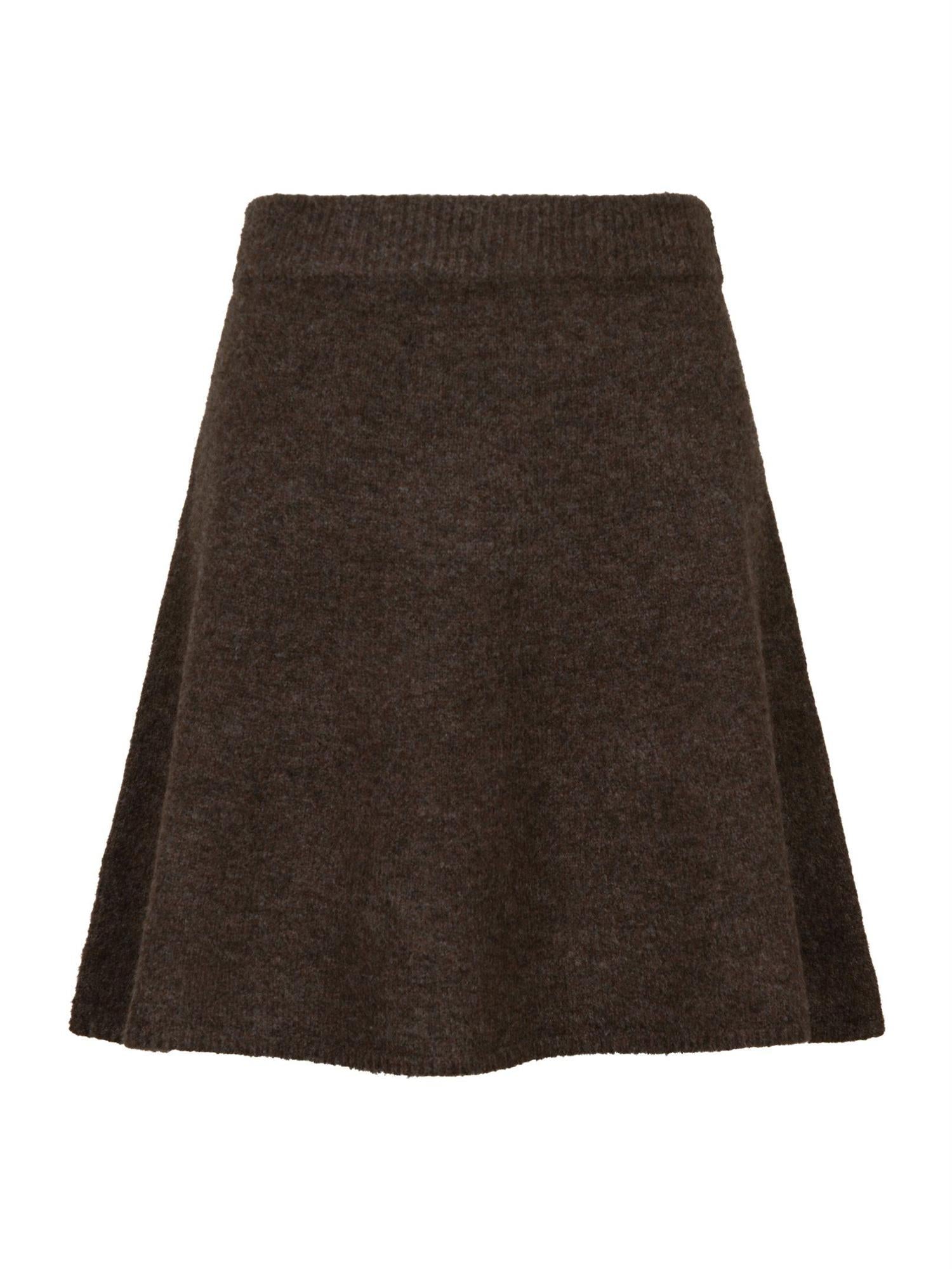 Gisa Knit Skirt Dark Brown