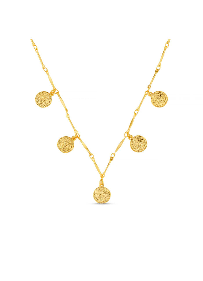 Molten Coin Multi Drop Necklace